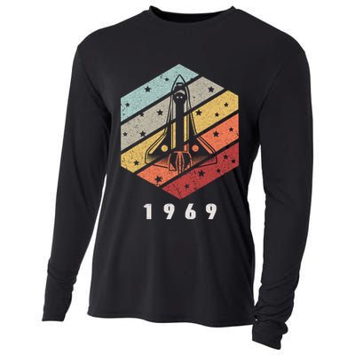 Apollo 11 1969 NASA Space Moon Landing Astronaut Vintage Retro Cooling Performance Long Sleeve Crew
