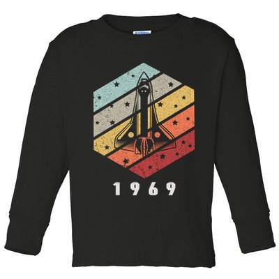 Apollo 11 1969 NASA Space Moon Landing Astronaut Vintage Retro Toddler Long Sleeve Shirt