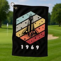 Apollo 11 1969 NASA Space Moon Landing Astronaut Vintage Retro Golf Towel