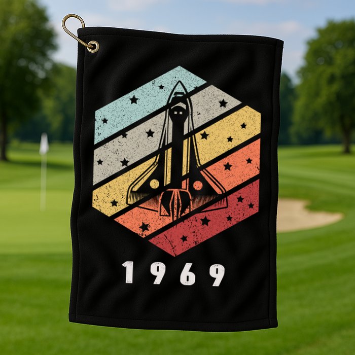 Apollo 11 1969 NASA Space Moon Landing Astronaut Vintage Retro Golf Towel