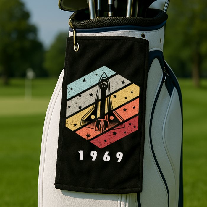 Apollo 11 1969 NASA Space Moon Landing Astronaut Vintage Retro Golf Towel