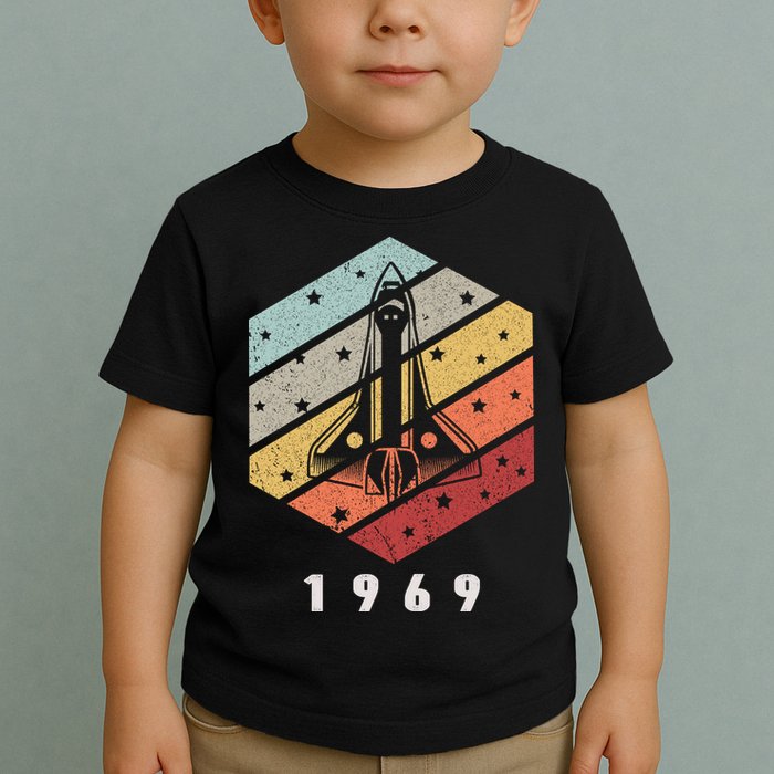 Apollo 11 1969 NASA Space Moon Landing Astronaut Vintage Retro Toddler T-Shirt
