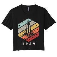 Apollo 11 1969 NASA Space Moon Landing Astronaut Vintage Retro Crop Top