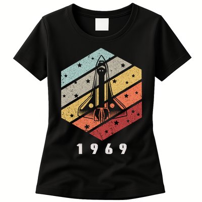 Apollo 11 1969 NASA Space Moon Landing Astronaut Vintage Retro Womens T-Shirt
