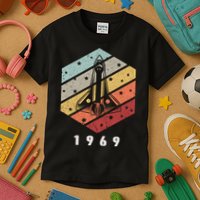 Apollo 11 1969 NASA Space Moon Landing Astronaut Vintage Retro Kids T-Shirt