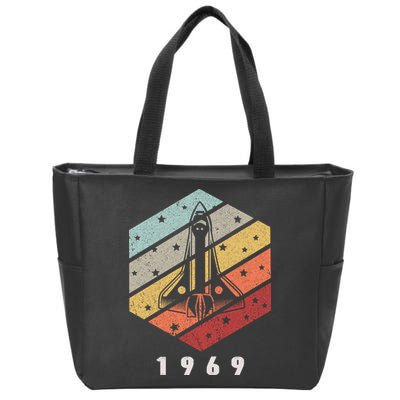 Apollo 11 1969 NASA Space Moon Landing Astronaut Vintage Retro Zip Tote Bag