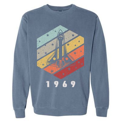 Apollo 11 1969 NASA Space Moon Landing Astronaut Vintage Retro Garment-Dyed Sweatshirt