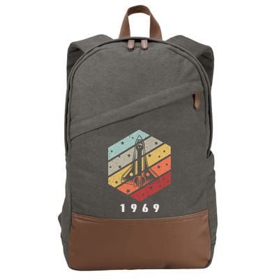 Apollo 11 1969 NASA Space Moon Landing Astronaut Vintage Retro Cotton Canvas Backpack