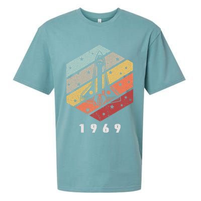 Apollo 11 1969 NASA Space Moon Landing Astronaut Vintage Retro Sueded Cloud Jersey T-Shirt