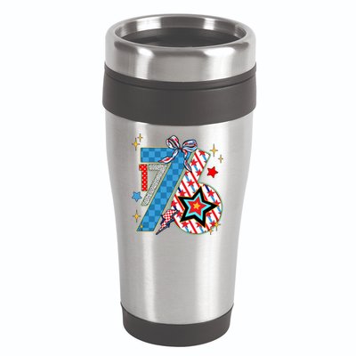 America 1776 4th Of July Retro 80s Style 16oz Travel Tumbler