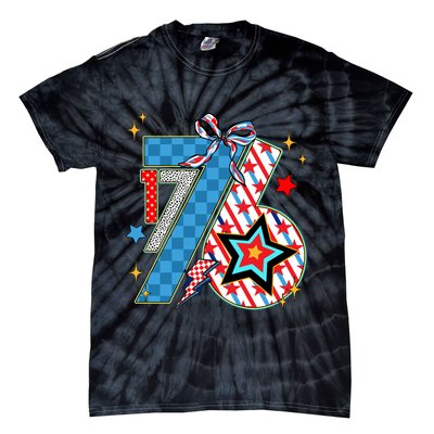America 1776 4th Of July Retro 80s Style Tie-Dye T-Shirt