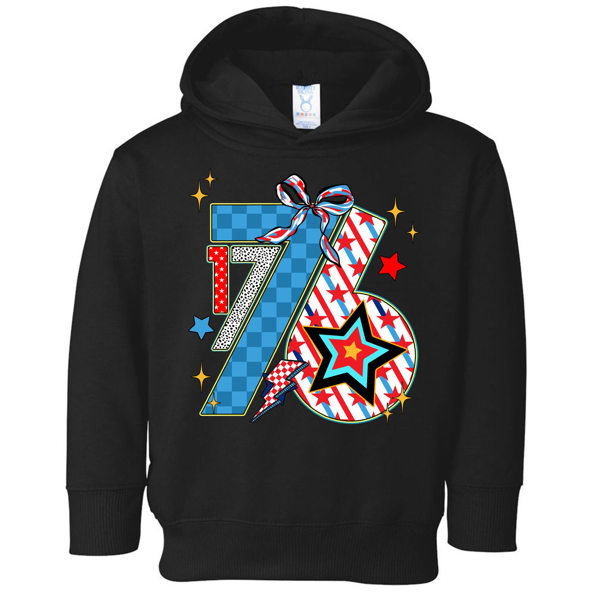 America 1776 4th Of July Retro 80s Style Toddler Hoodie