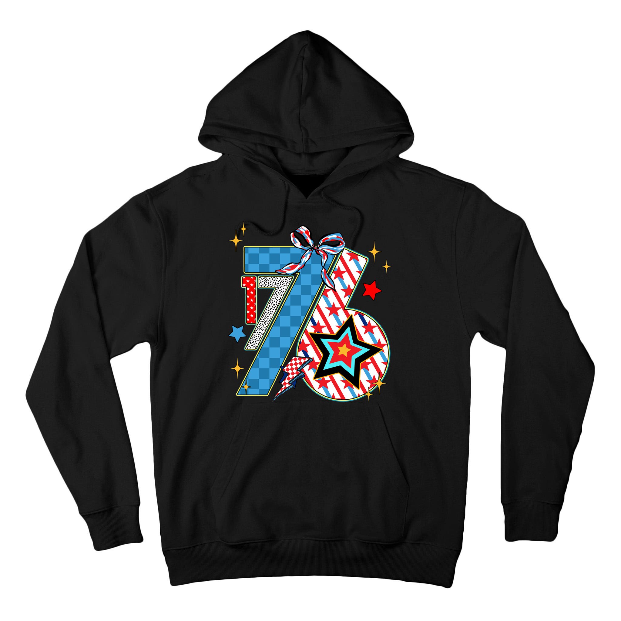 America 1776 4th Of July Retro 80s Style Tall Hoodie