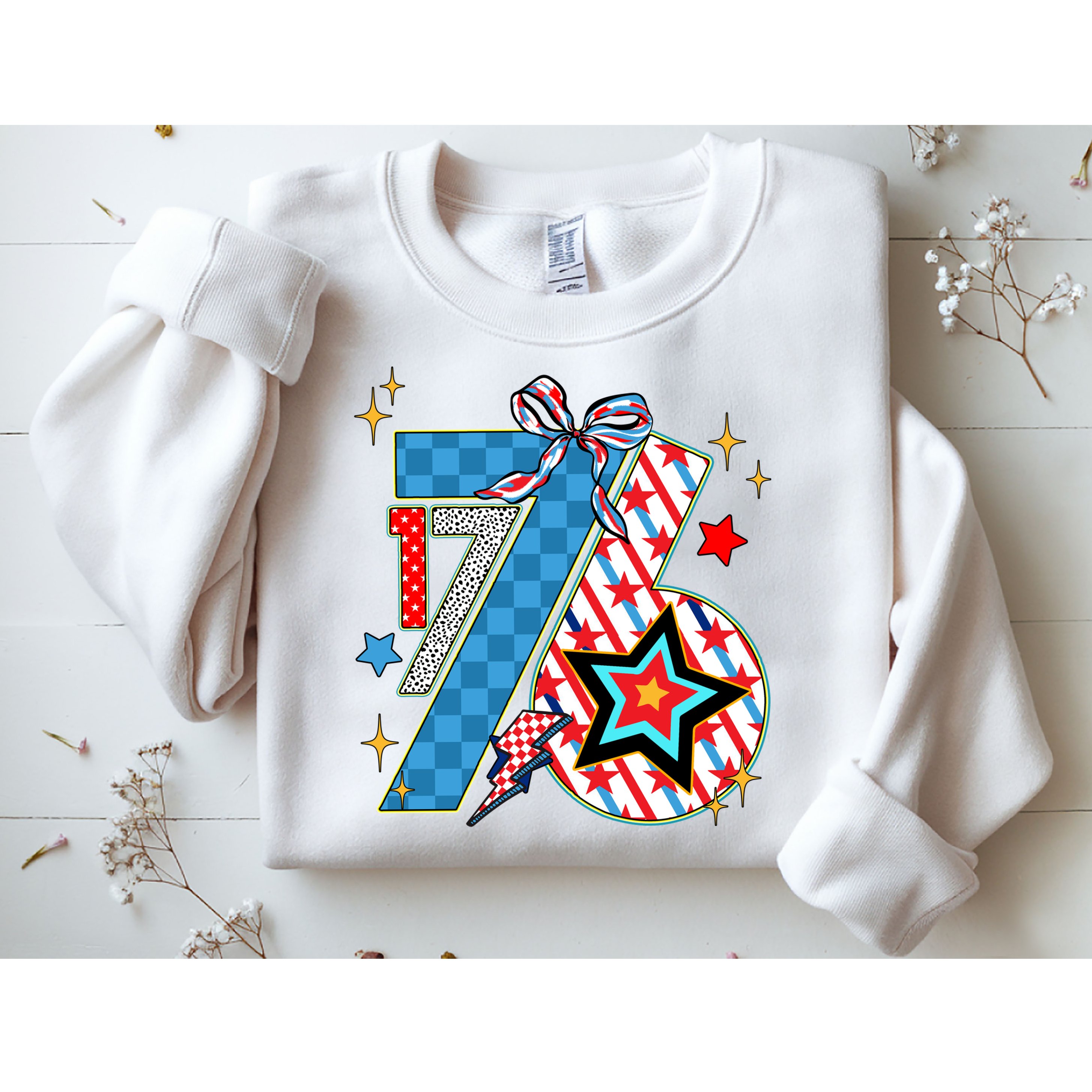 America 1776 4th Of July Retro 80s Style Sweatshirt