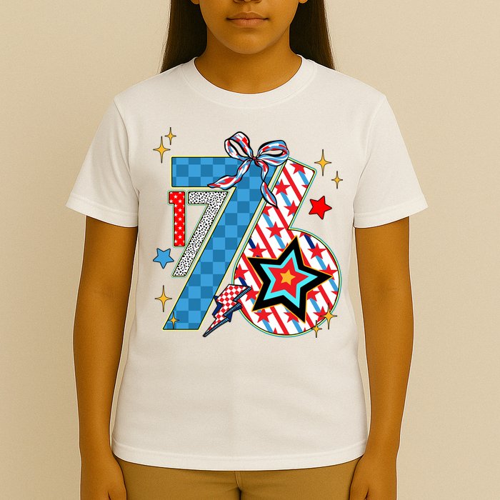 America 1776 4th Of July Retro 80s Style T-Shirt