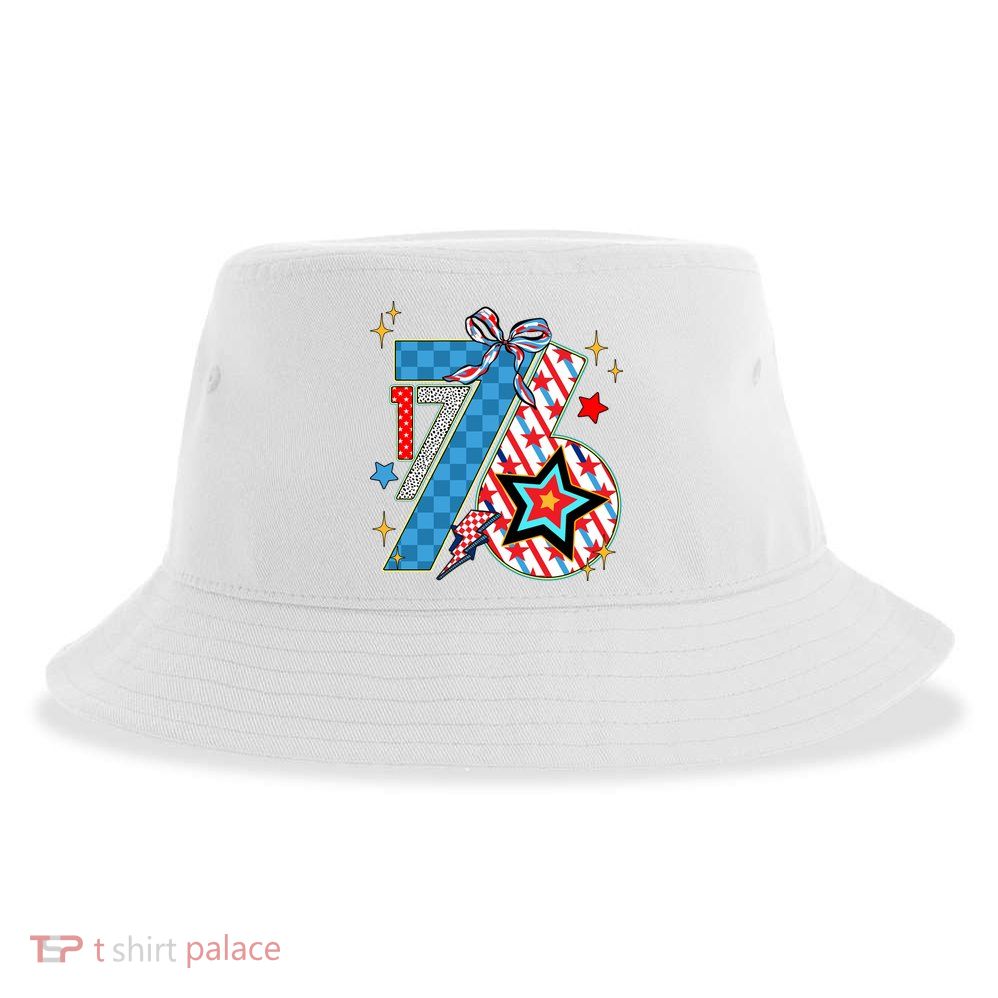 America 1776 4th Of July Retro 80s Style Sustainable Bucket Hat