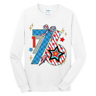 America 1776 4th Of July Retro 80s Style Tall Long Sleeve T-Shirt