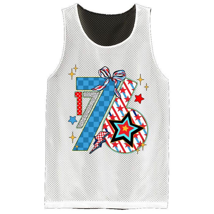 America 1776 4th Of July Retro 80s Style Mesh Reversible Basketball Jersey Tank