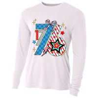 America 1776 4th Of July Retro 80s Style Cooling Performance Long Sleeve Crew