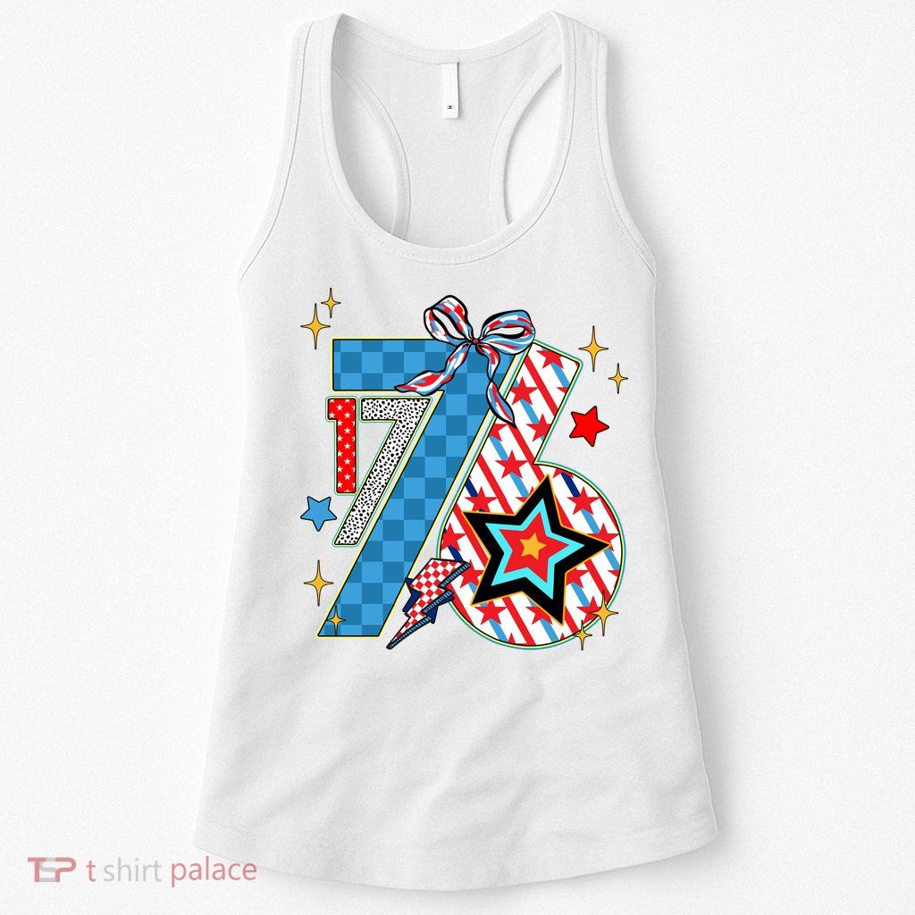 America 1776 4th Of July Retro 80s Style Womens Tank Top