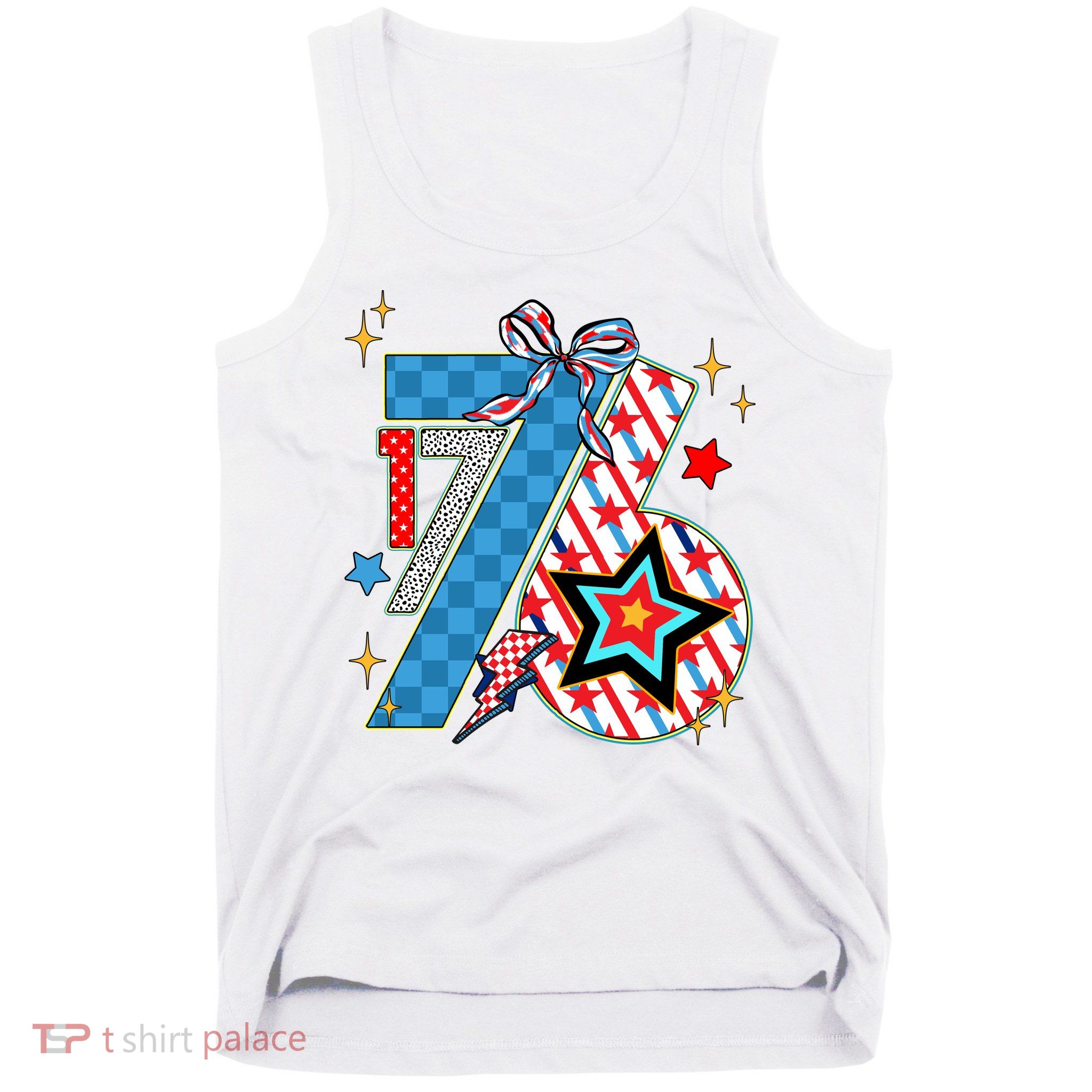 America 1776 4th Of July Retro 80s Style Tank Top