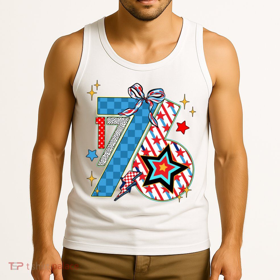 America 1776 4th Of July Retro 80s Style Tank Top