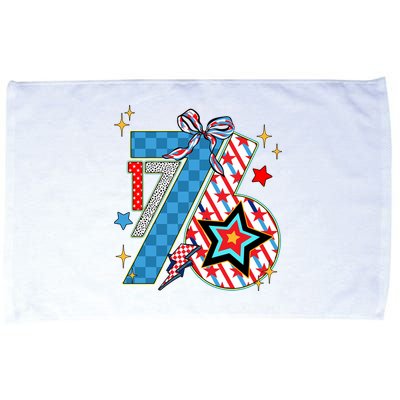 America 1776 4th Of July Retro 80s Style Microfiber Hand Towel