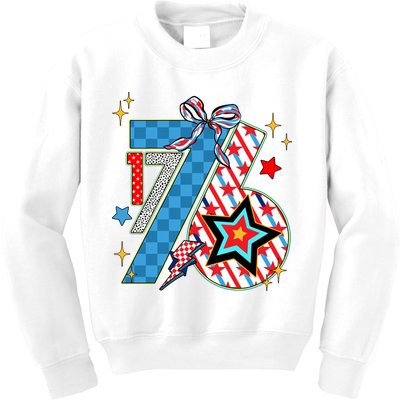 America 1776 4th Of July Retro 80s Style Kids Sweatshirt