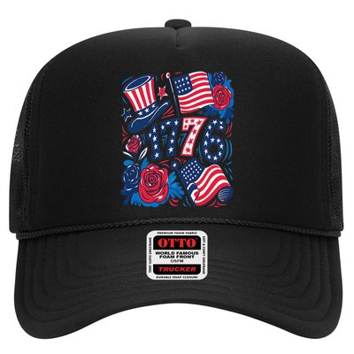 America 1776 4th Of July Independence Day Boho Flower Hat