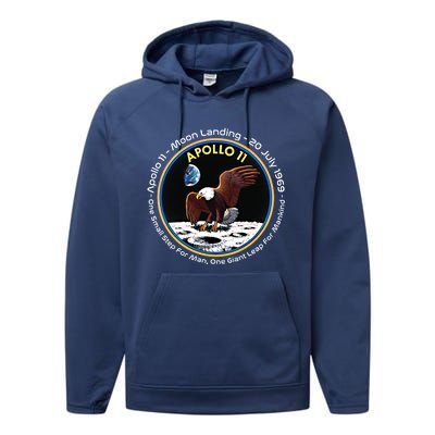 Apollo 11 50th Anniversary Moon Landing Cute Gift Performance Fleece Hoodie