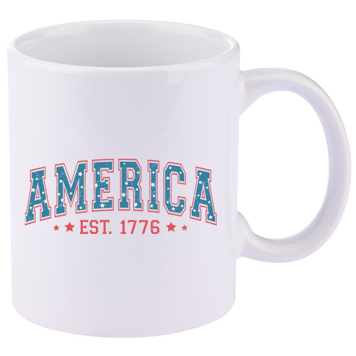 America 1776 11oz C Handle Ceramic Mug
