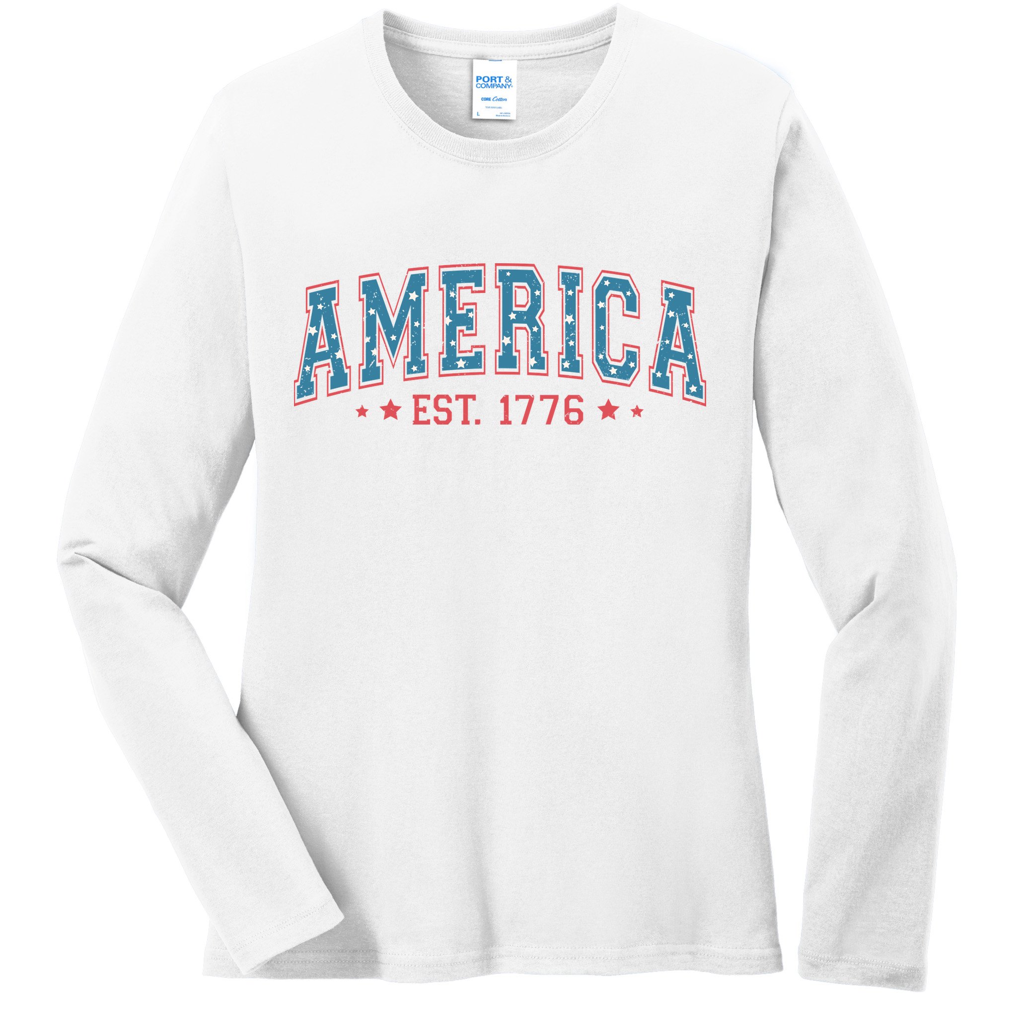 America 1776 Ladies Long Sleeve Shirt