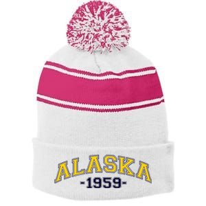 Alaska 1959 Stripe Pom Pom Beanie