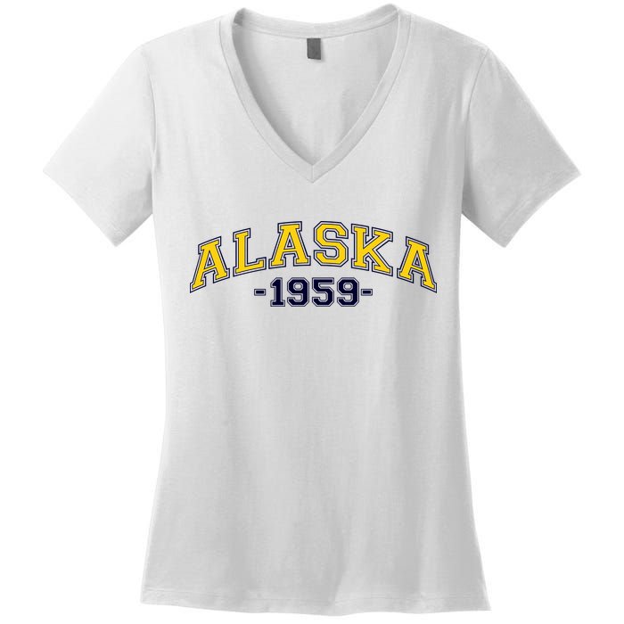 Alaska 1959 Women's V-Neck T-Shirt