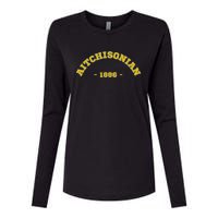 Aitchisonian 1886 Aitchison College Acoba Old Womens Cotton Relaxed Long Sleeve T-Shirt