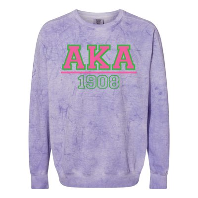 Aka 1908 And Green Gift Idea Birthday Gift Colorblast Crewneck Sweatshirt