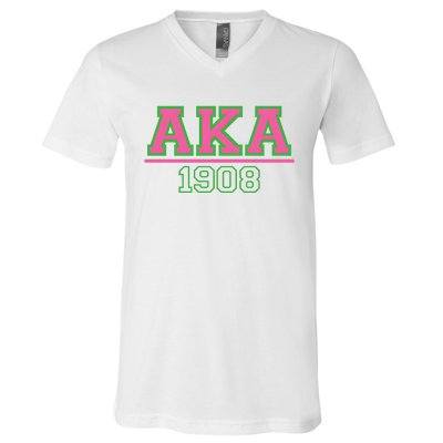 Aka 1908 And Green Gift Idea Birthday Gift V-Neck T-Shirt