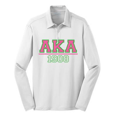 Aka 1908 And Green Gift Idea Birthday Gift Silk Touch Performance Long Sleeve Polo