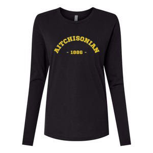 Aitchisonian 1886 Aitchison College Acoba Old Womens Cotton Relaxed Long Sleeve T-Shirt