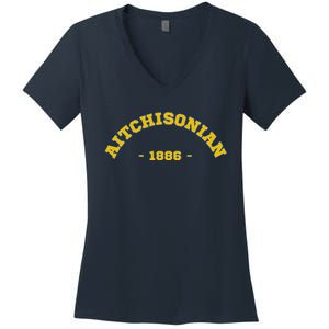 Aitchisonian 1886 Aitchison College Acoba Old Women's V-Neck T-Shirt