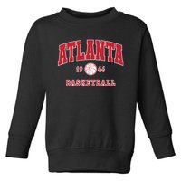 Atlanta 1946 Basketball Vintage Retro Atlanta Basketball Toddler Sweatshirt