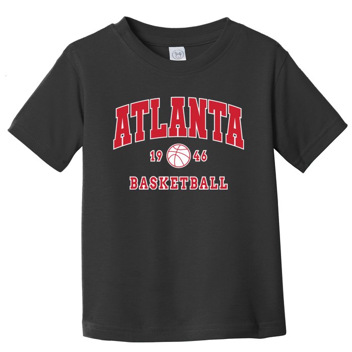 Atlanta 1946 Basketball Vintage Retro Atlanta Basketball Toddler T-Shirt