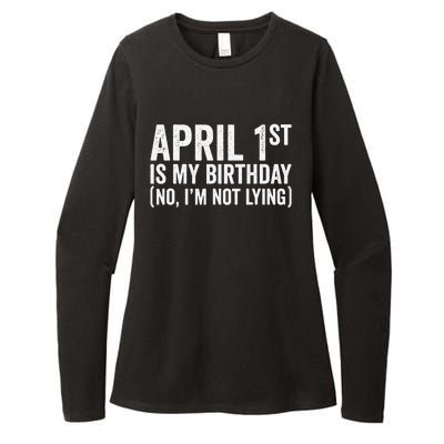 April 1st Birthday April Fools Day Funny Anniversary Womens CVC Long Sleeve Shirt