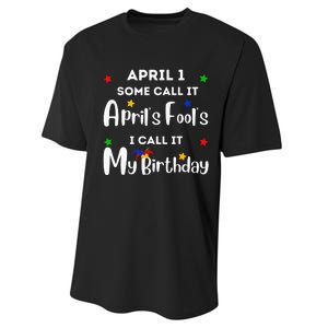 April 1st Birthday April Fool's Day Funny Anniversary Jokes Performance Sprint T-Shirt