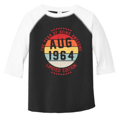 Aug 1964 Birthday The Year Of Being Awesome Gift Toddler Fine Jersey T-Shirt