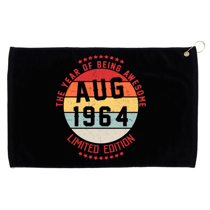 Aug 1964 Birthday The Year Of Being Awesome Gift Grommeted Golf Towel