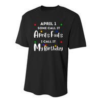 April 1st Birthday April Fools Day Funny Anniversary Jokes Youth Performance Sprint T-Shirt