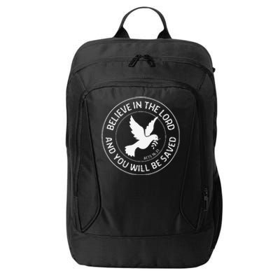 Acts 1631 Believe In The Lord Jesus Christian Bible Verse City Backpack