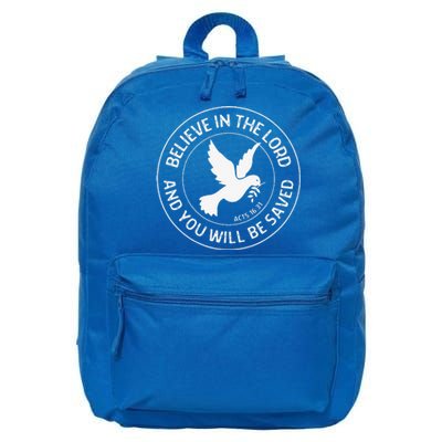 Acts 1631 Believe In The Lord Jesus Christian Bible Verse 16 in Basic Backpack