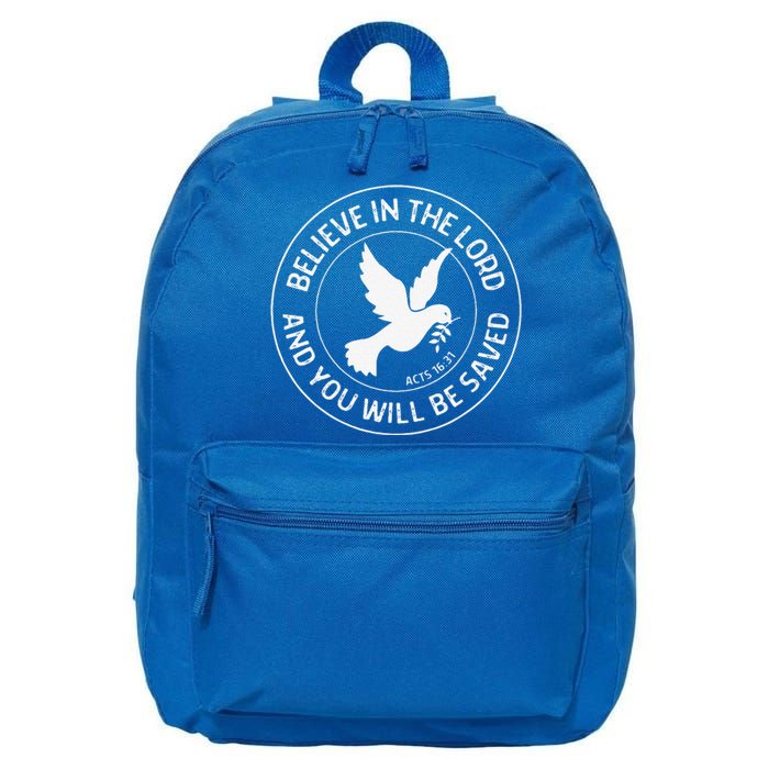 Acts 1631 Believe In The Lord Jesus Christian Bible Verse 16 in Basic Backpack